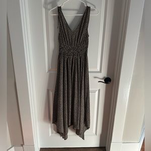 Banana Republic Ruched Waist Leopard Print Dress